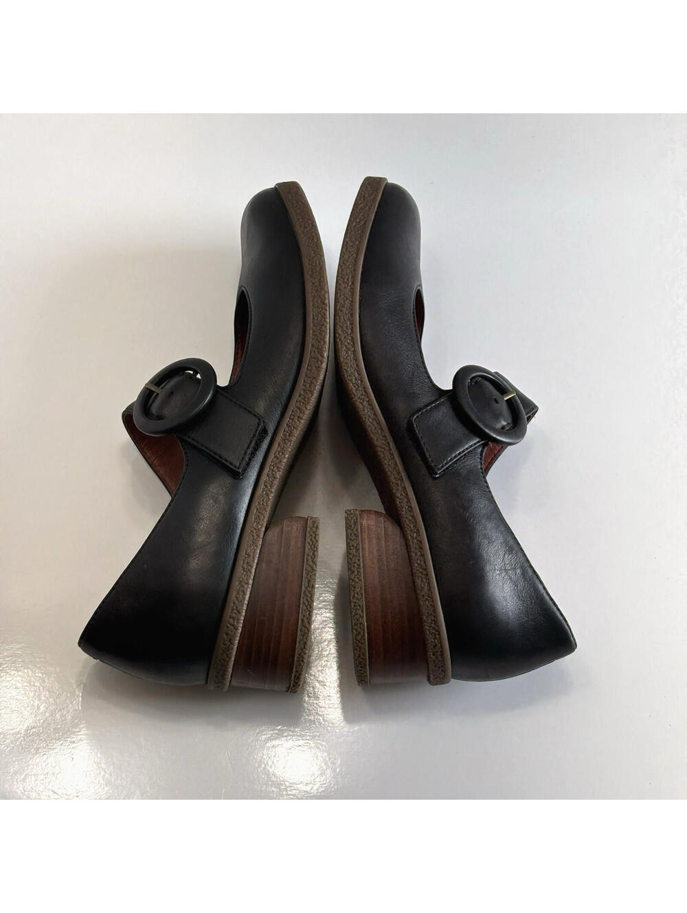 Dansko Brandy Mary Jane Burnished Black Leather Shoes Women's 9.5 Comfort Buckle - Picture 7 of 16